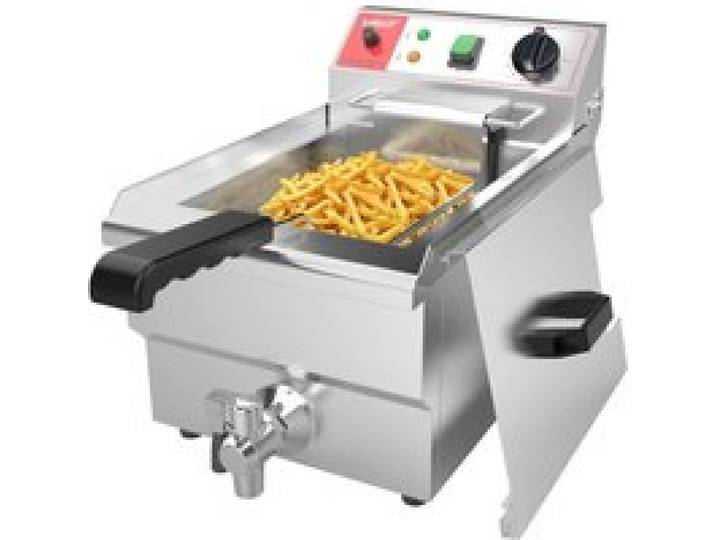 Valgus Friteuse électrique commerciale en acier inoxydable 3000W 10L avec panier et couvercle