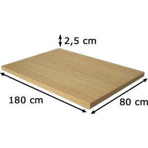 Actiforce Tischplatte 180080, rechteckig, 180 x 80cm, eiche
