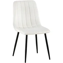 CLP Stuhl Dijon Samt - Farbe: cremeweiß, Material: Samt