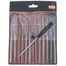 Bahco, Raspel + Feile, Nadelfeilensatz, Schlicht, ohne Heft 160 mm - 12-teilig (Hieb 2, 160 mm)