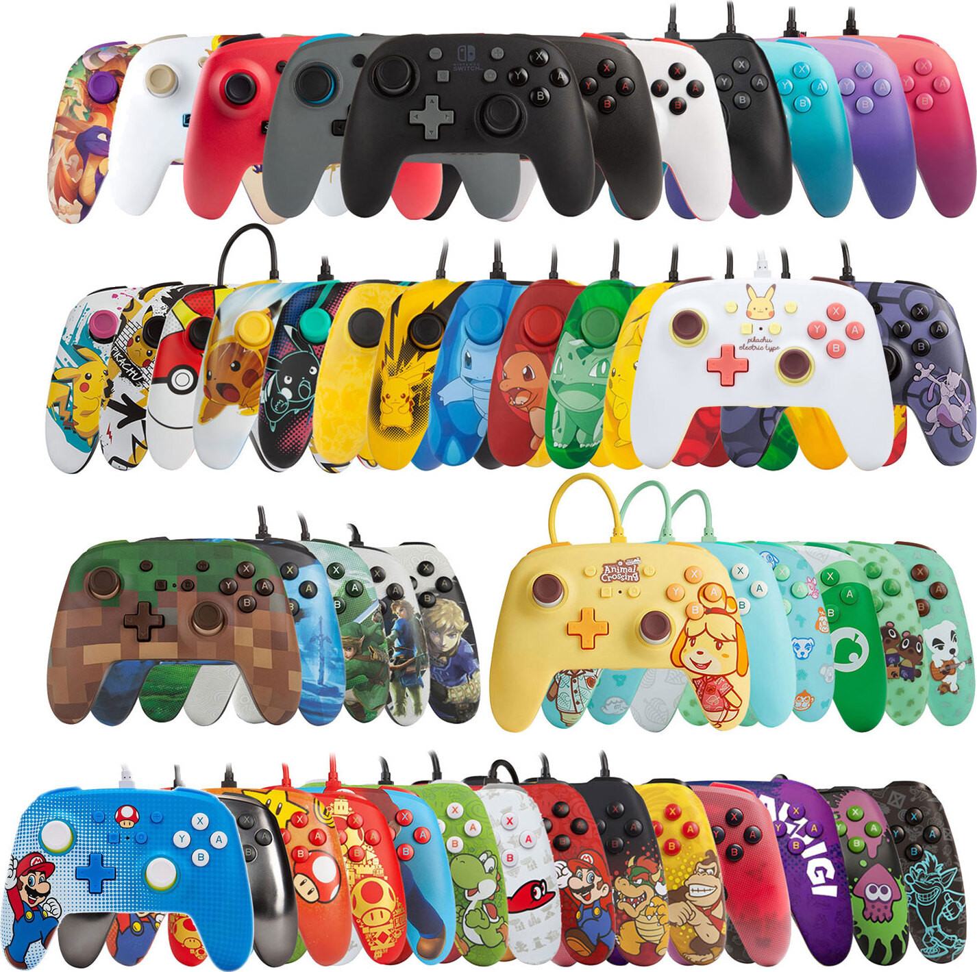 PowerA Pikachu Silhouette Gamepad voor Nintendo Switch met USB-kabel