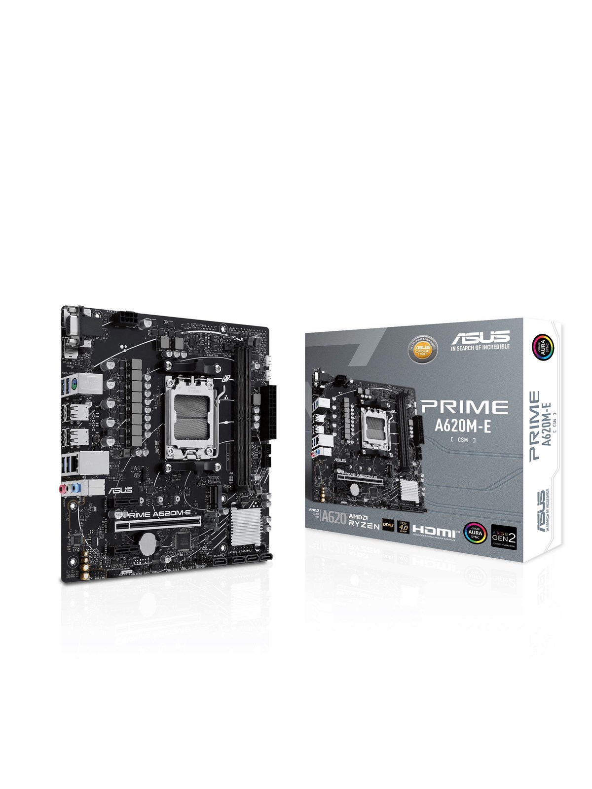 ASUS PRIME A620M-E-CSM Mainboard - AMD A620 - AMD AM5 - DDR5 RAM - Micro-ATX