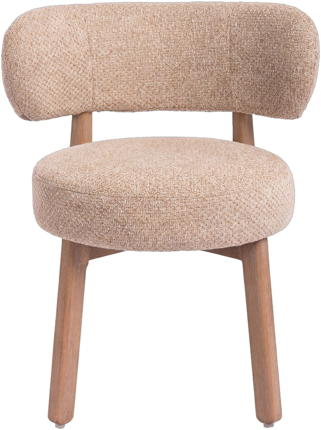 PTMD Lior Opulence Dining Chair Taupe - Set van 2 - Rubberhout