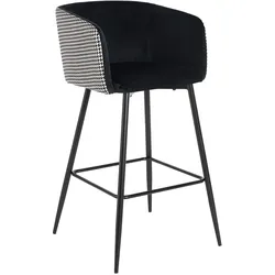 HTI-Living Barhocker Delray Hahnentritt Schwarz-Weiß