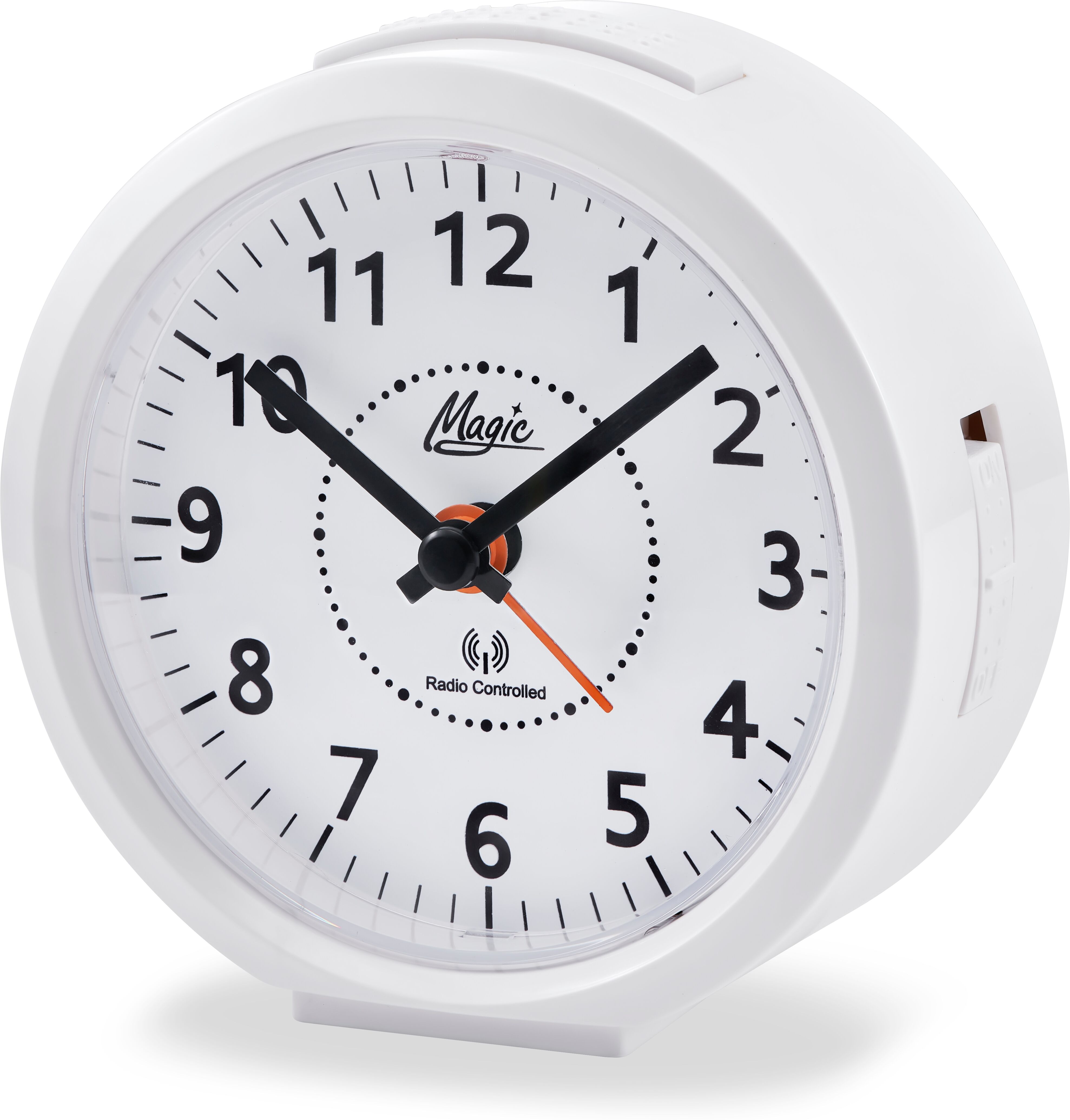 Funkwecker ATLANTA, weiß, Wecker, Funkwecker, Wecker, Beleuchtung, Weckwiederholung, Geschenkidee