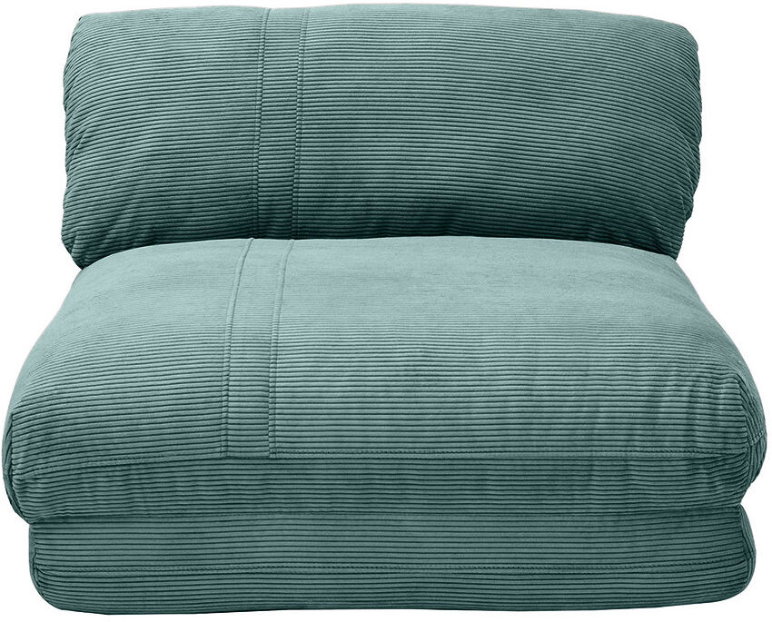 Miliboo Schlafsessel aus Cord in hellem Grünblau 1-Sitzer SPENCER