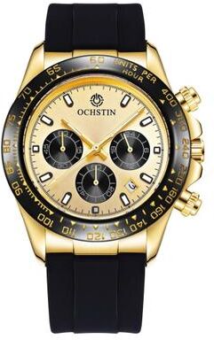 Everyday Crate OCHSTIN 6103 Sports Quartz Watch Waterproof Mens Silicone Watch With Chronograph And Luminous Display gold