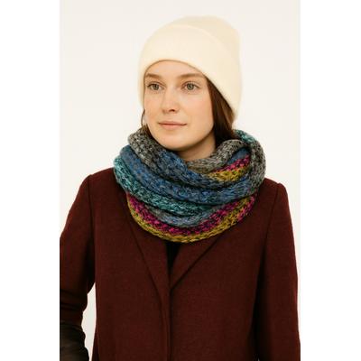 Strickschal "Strickloop", Damen, bunt (multi), Polyacryl, COLLEZIONE ALESSANDRO, gestreift, Basic, Modetücher, Made in Italy, in tollen Farben