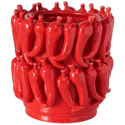 Übertopf PEPERONI (DH 15,50x21 cm) - rot - DH 15,50x21 cm