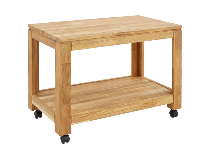 Linea Natura Beistelltisch, Holz, Eiche, massiv, rechteckig, 80x55.5x45.5 cm, Holzmöbel, Holztische, Beistelltische Holz