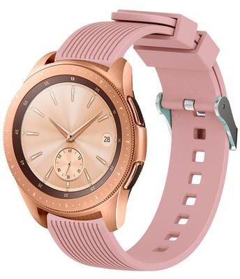Everyday Crate Samsung Galaxy Watch 5 Silicone Watch Band 20mm Vertical Grain Adjustable Replacement Strap pink
