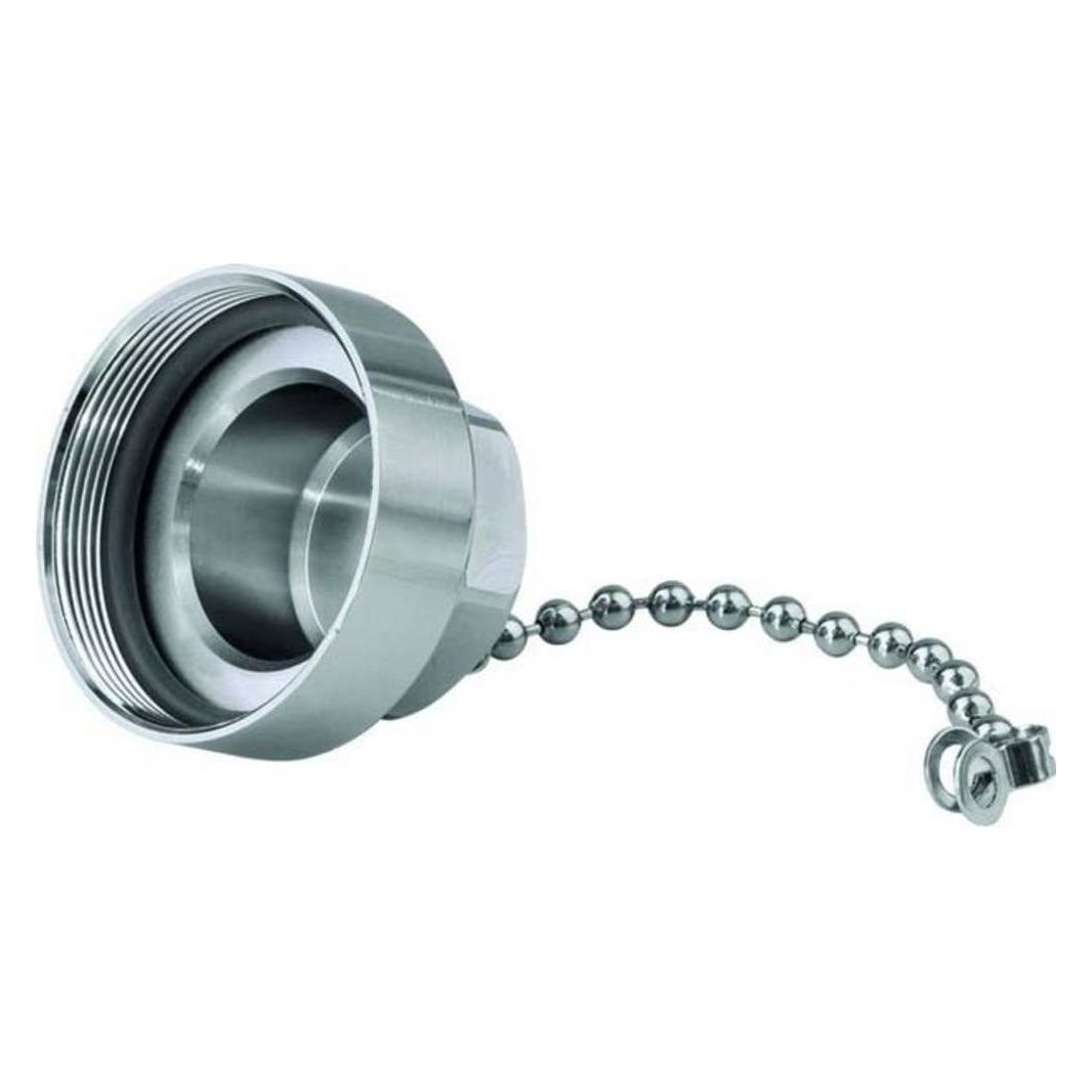 Telegärtner TOC Flanschutzkappe Messing vernickelt mit Kette (H60030A0000)