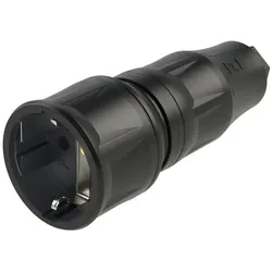 PCE 25730-ss Schutzkontaktkupplung nat LED IP20 schwarz Serie TopTaurus2 25730ss