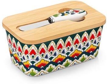 vancasso LUMI Porcelain Butter Dish with Bamboo Lid & Butter Knife