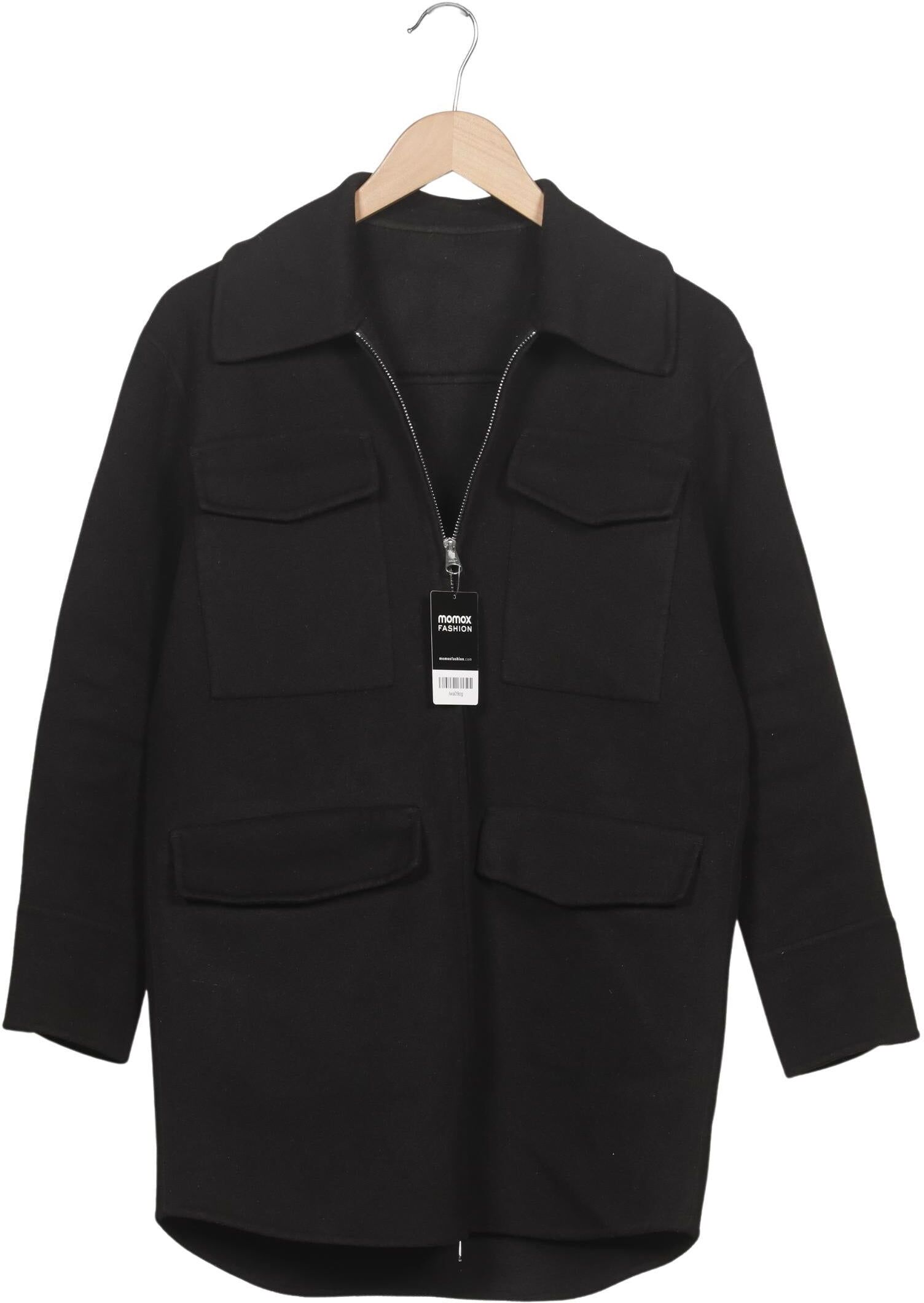Arket Damen Mantel, Schwarz, Gr. EU 34, Wolle - Second Hand