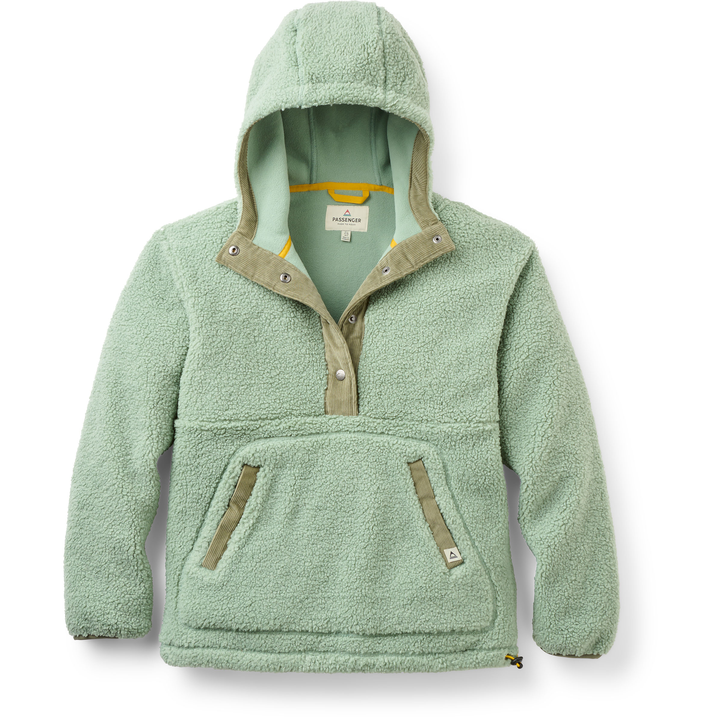 Passenger Clover Sherpa Fleece Damen Hoodies gruen Größe M Lifestyle Schnell trocknend