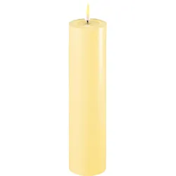 Deluxe Homeart LED Stumpenkerze Real Flame hellgelb, Ø5 x H20cm, hellgelb
