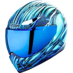 Icon Domain Nouveau, Integralhelm - Blau/Türkis - M