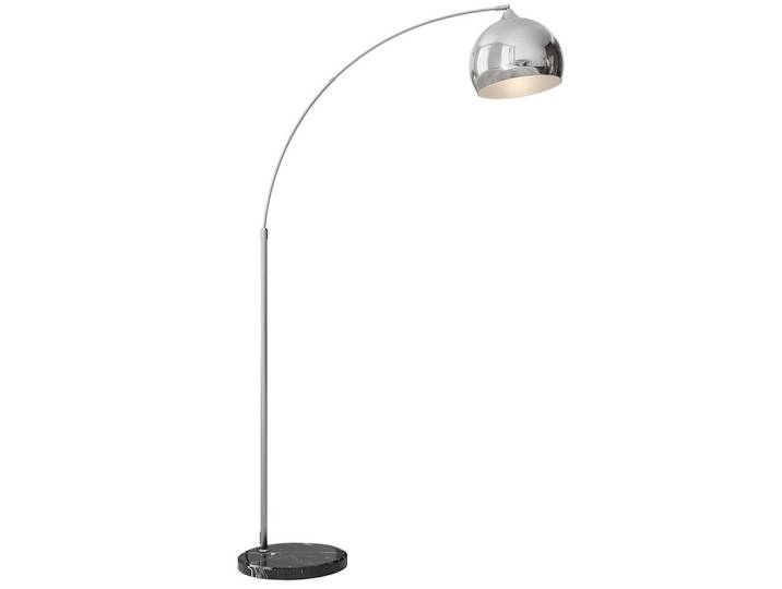 Homcom Stehlampe höhenverstellbar, schwenkbar Stehleuchte exkl. Leuchtmittel, Silberfarben, Metall, E27, 35x180x115 cm, Lampen & Leuchten, Innenbeleuchtung, Stehlampen