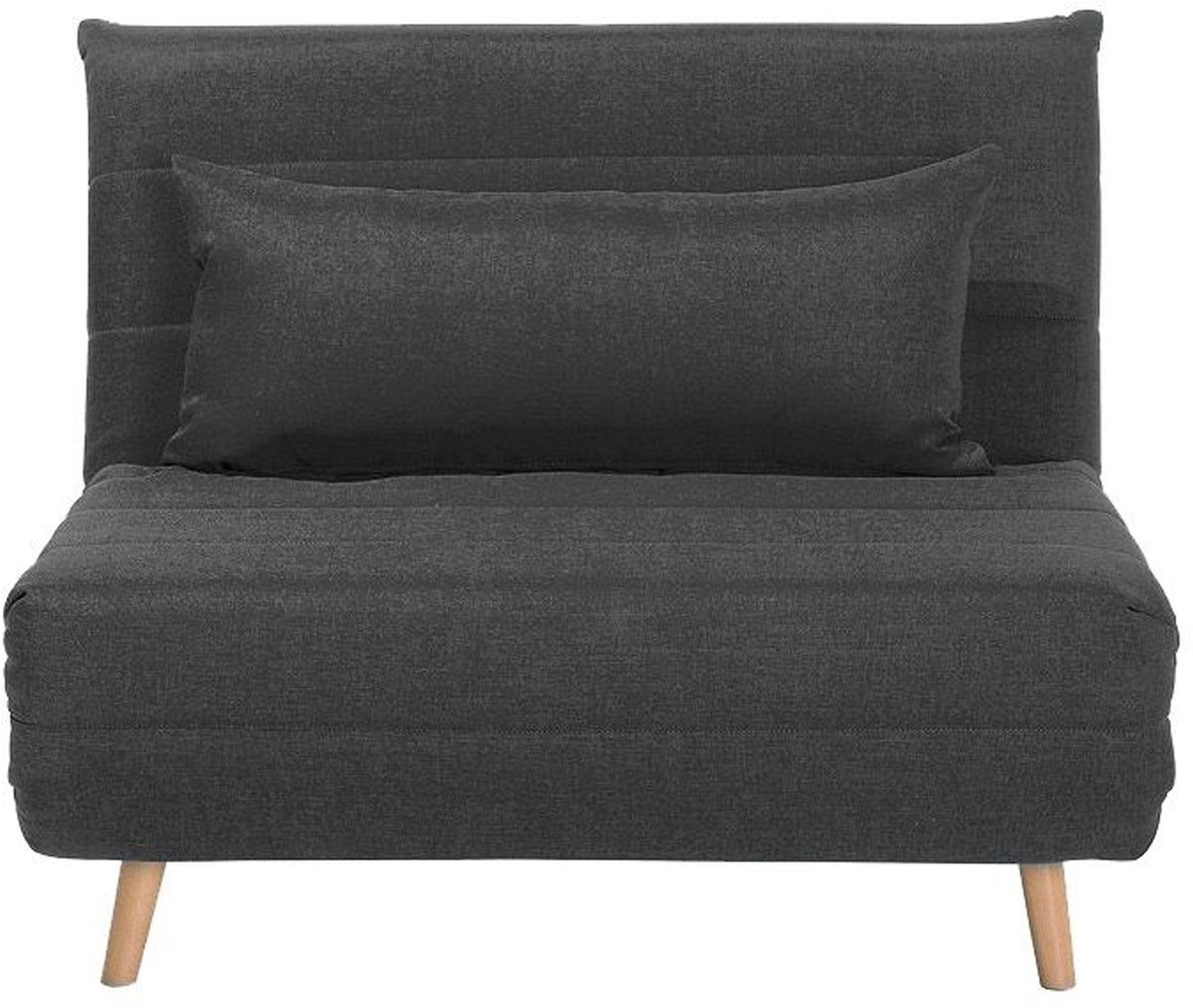 Beliani Slaapbank 1-zit Modern Donkergrijs