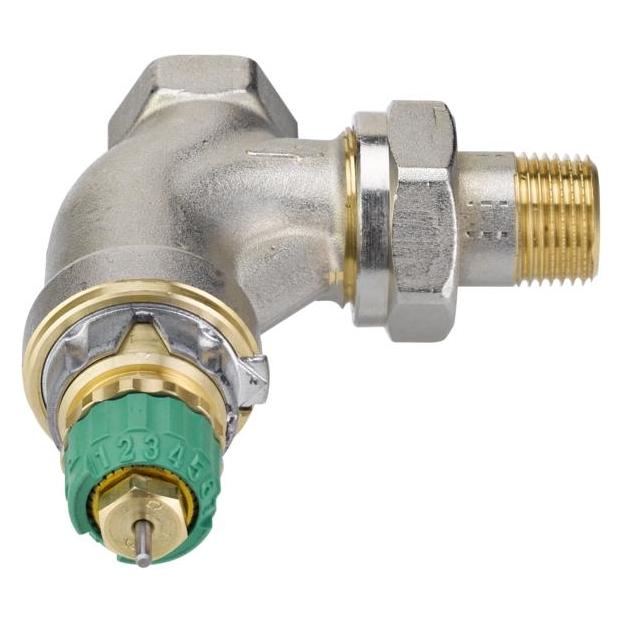 Danfoss RA-DV rad.vent 3/8' - Vinkelløbende dynamisk(med trykregulator) til 2-strengsanlaeg (013G7711)