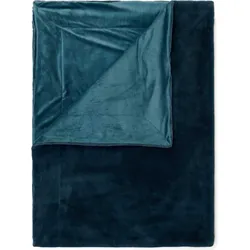 Furry Kunstfell-Decke 150 x 200 cm dunkelblau