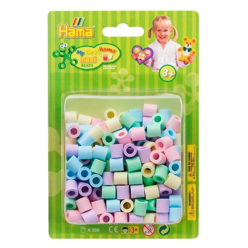 Toymax Hama Bügelperlen maxi Pastellmix 250 Stück Blister (8525)