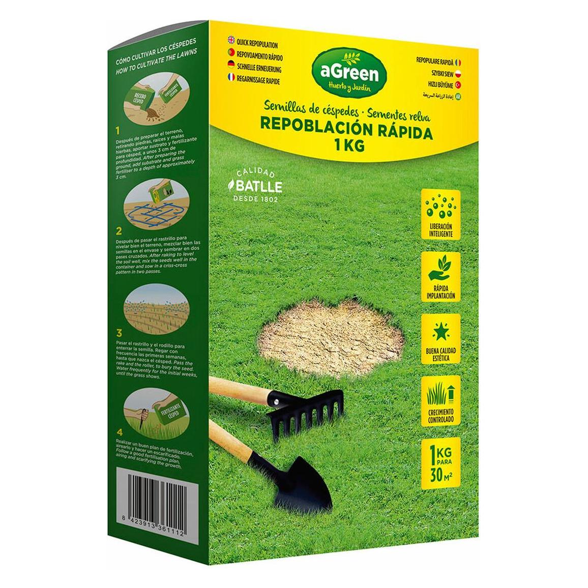 Agreen Quick repopulation grass 1kg (Rasensamen) (45272293)
