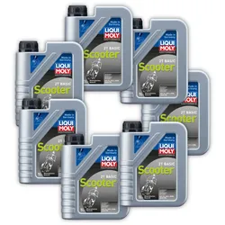 7x Motoröl LIQUI MOLY 1619 Motorbike 2T Basic Scooter Street Motorroller Roller 1L