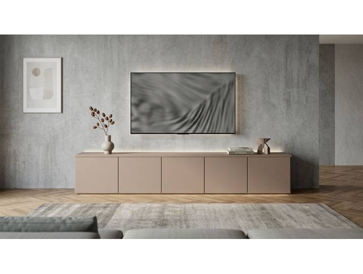 Schlichtes Lowboard Premium Dekore Mandelbeige