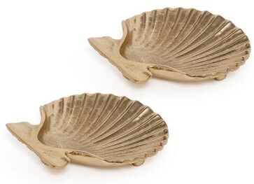 Zodax Sanibel Shell Trays, Set of 2