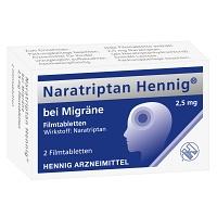 NARATRIPTAN Hennig bei Migräne 2,5 mg Filmtabl. 2 St