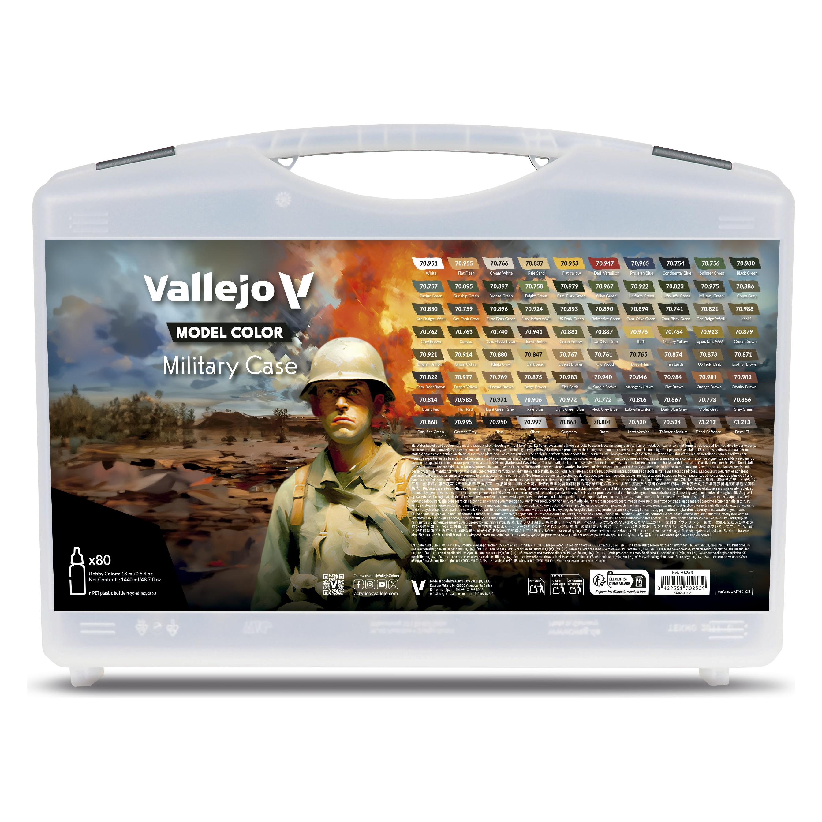 Wittmax Model Color Military set 76 colors + 4 auxiliaries (18 ml) (70253)