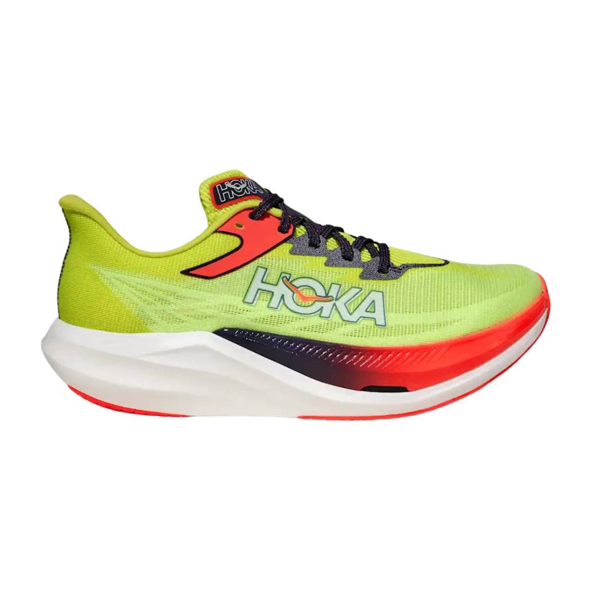 Ténis Hoka Rocket X 3 Verde Vermelho SS26 Unisex, Tamanho EU 44 Unisex