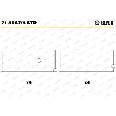 GLYCO Pleuellager 71-4567/4 STD für MITSUBISHI