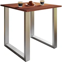 VCM, Esstisch, Holz Esstisch Xona U Silber (110 x 50 x 76 cm)