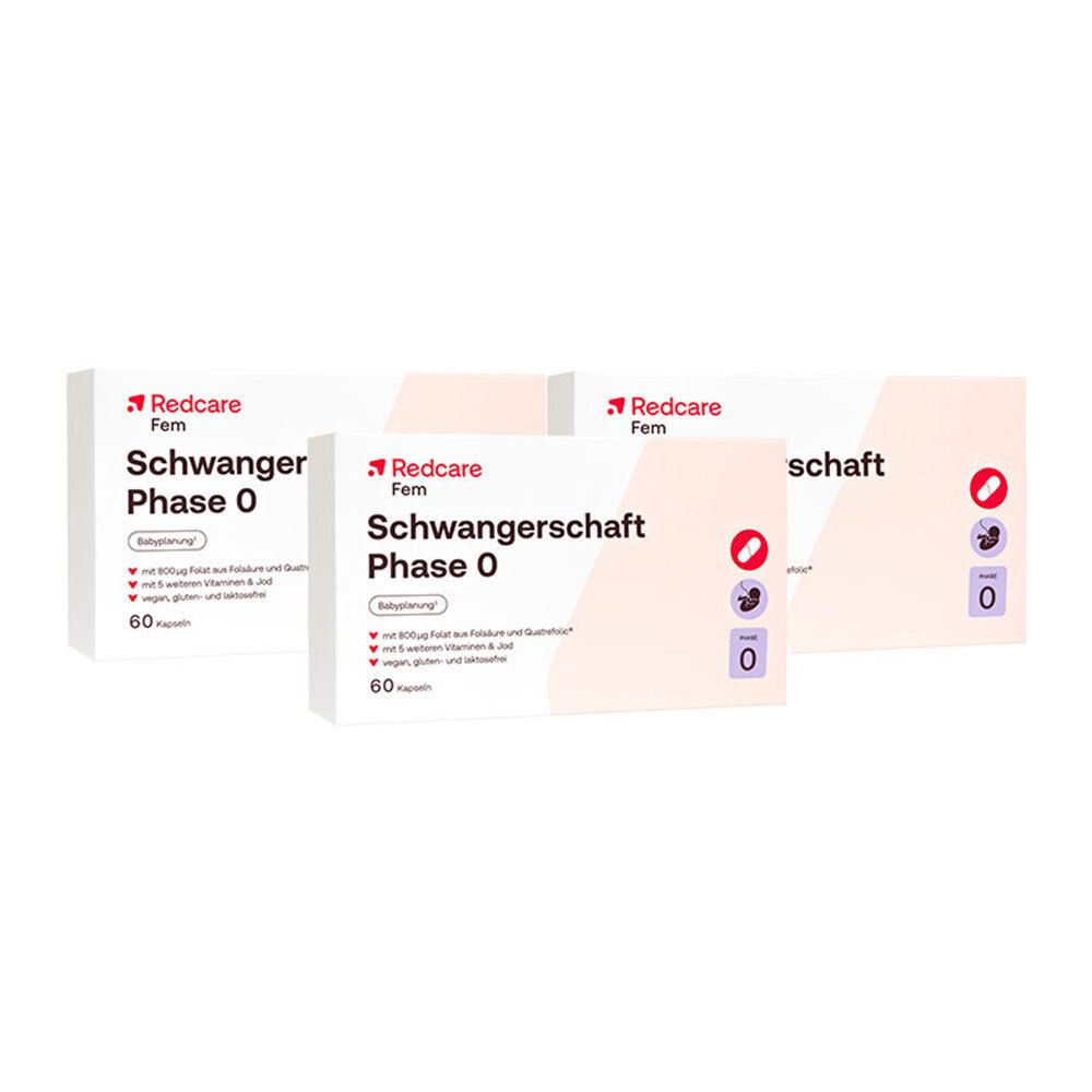 Schwangerschaft Phase 0 RedCare Kapseln 3er-Pack 3x60 St