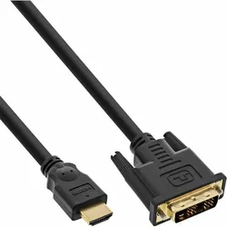 INLINE HDMI-DVI Kabel, vergoldete Kontakte, HDMI Stecker