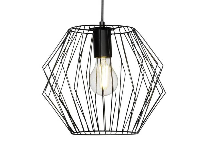 Pendelleuchte Noris Ø 28cm Schwarz Stahl, lackiert E27