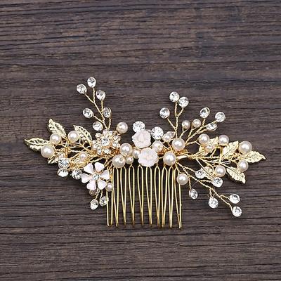 Braut Kopfschmuck Hochzeit Haarnadel Haarranke Accessoires Braut Kristall Perlen Haarkamm, Braut Kopfschmuck Haarschmuck Geschenk