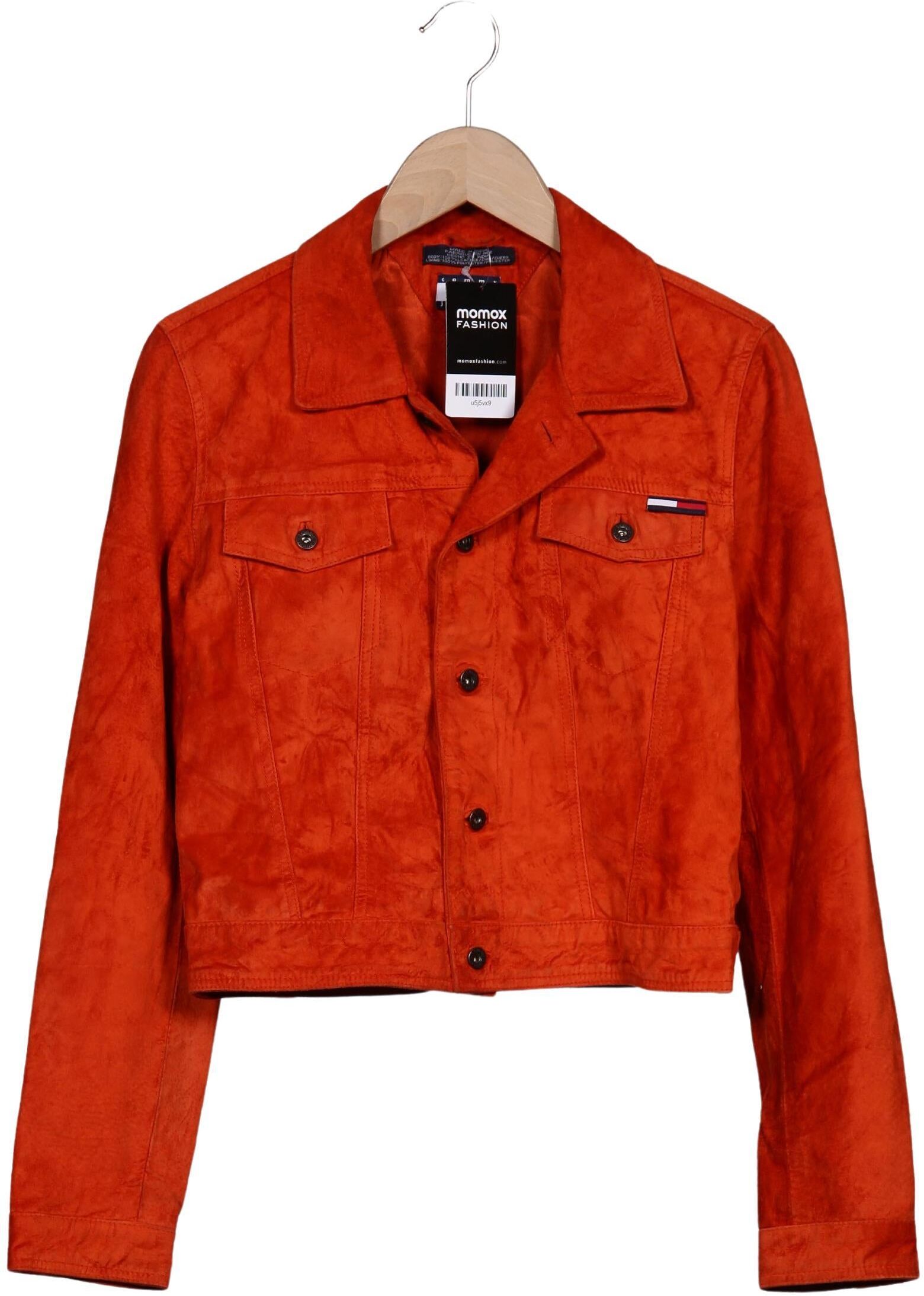 Tommy Jeans Damen Jacke, Orange, Gr. M, Synthetik / Leder - Second Hand