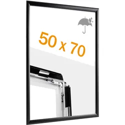 Klapprahmen B2 wetterfest, schwarz schwarz, Aluminium