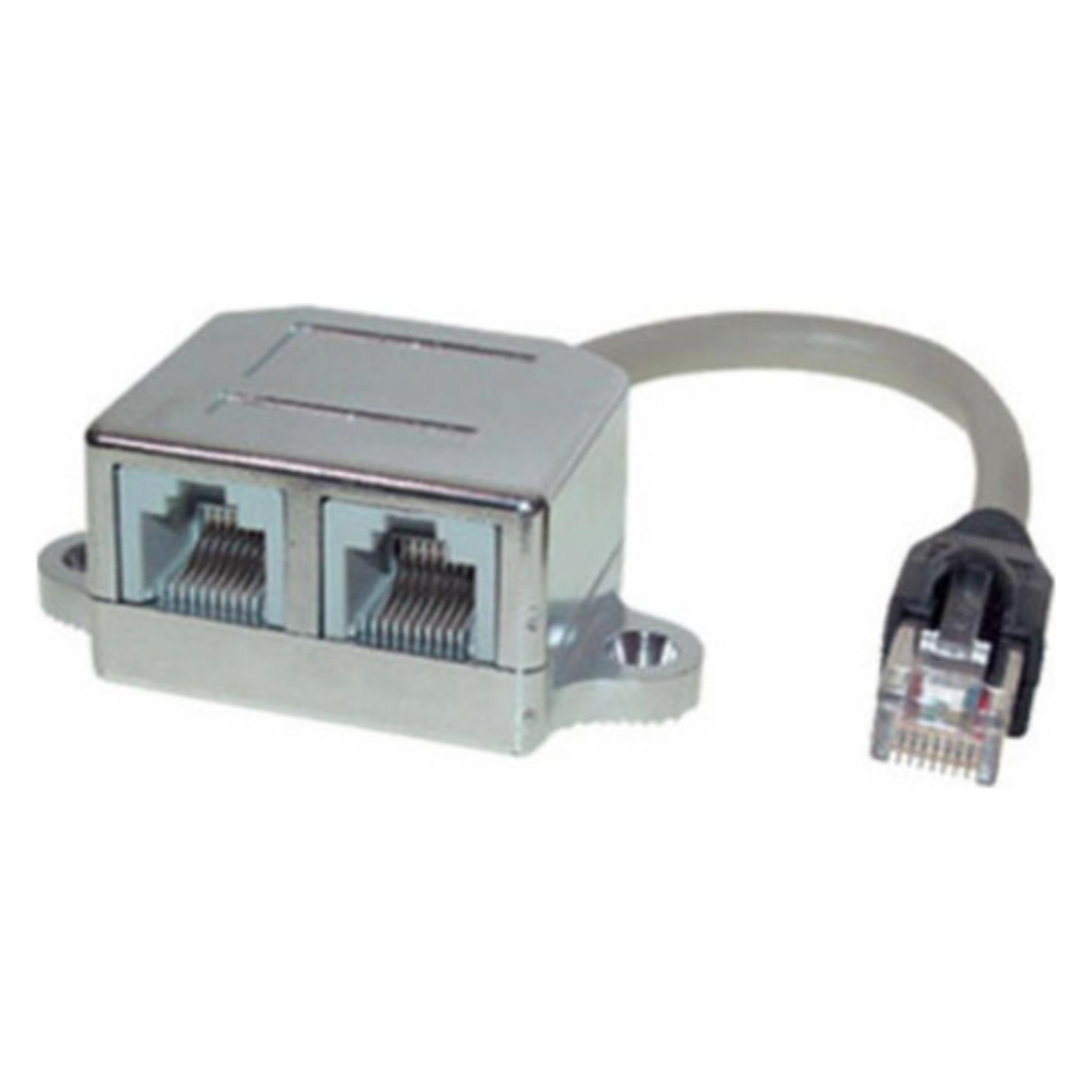 Shiverpeaks S/CONN maximum connectivity Adapter Telefon Patch-cat. 5e Patchkabeladapter, RJ 45 Stecker auf 2 x R (CAT5e, 0.10 m) (75002-2)