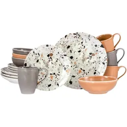 CreaTable, Geschirrset, Terrazzo (16 Stk.)