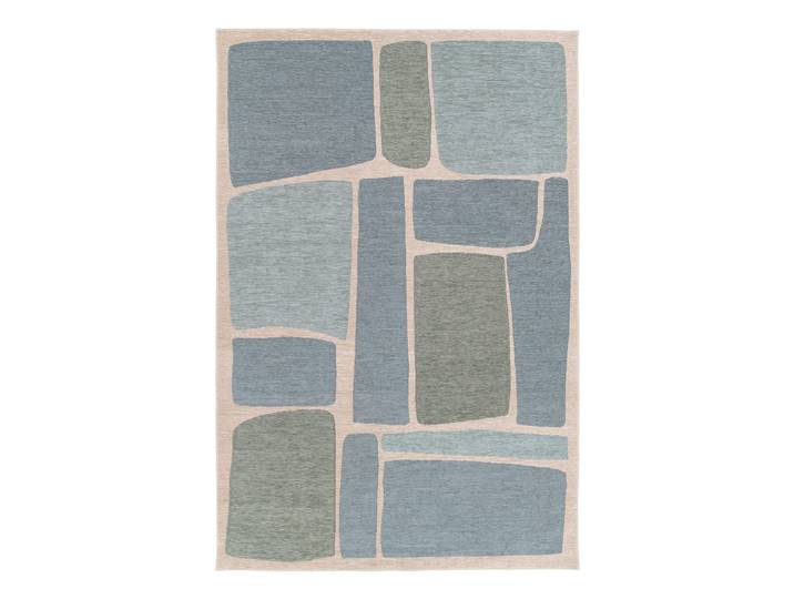 Kurzflorteppich Nera Blau/Grün/Blau/Grün 160 x 230cm Polyester