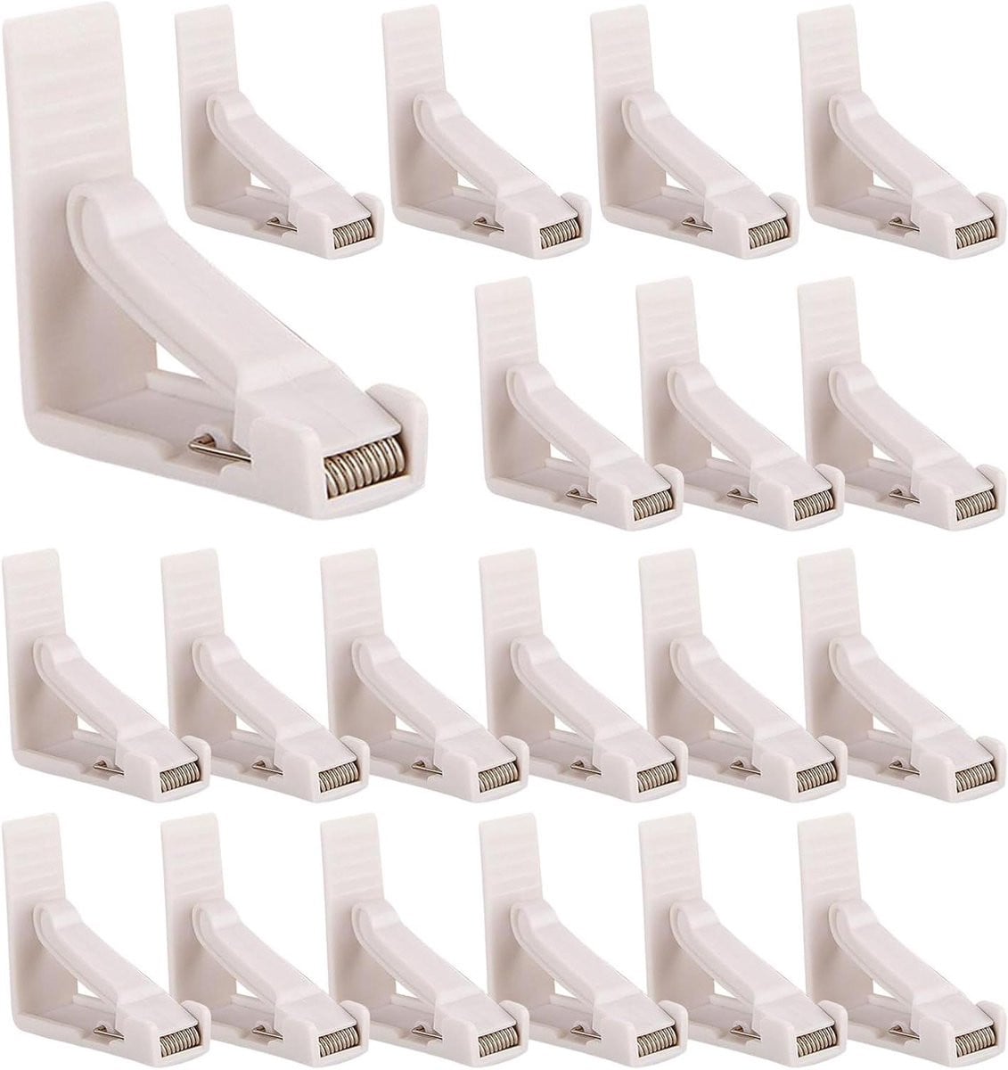 Set van 20 transparante windbestendige tafelkleedklemmen voor buiten