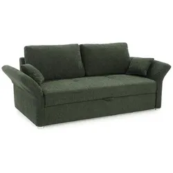 Schlafsofa Luca Stoff Grün Dunkelgrün 163 x 201 cm