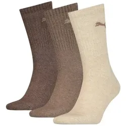 Puma 3P Sport Crew Socks Braun Gr 35/38