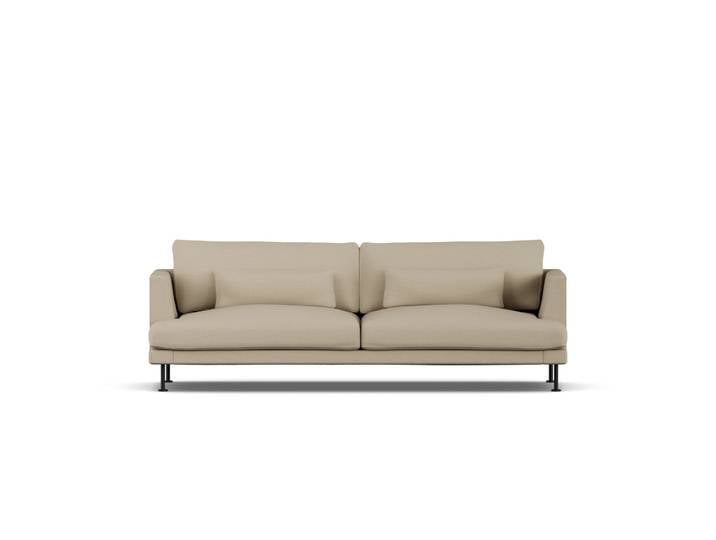 1898 Bredhult Sofa Same Sand 6672-Schwarzer Stahl, 3-sitzig