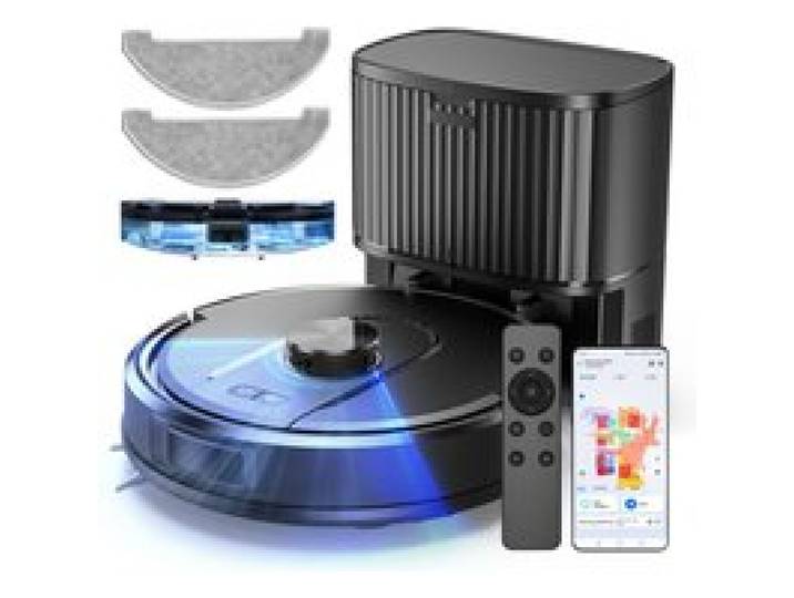Aspirateur robot laveur - VACTIDY - Cleanova W11 - 5000 Pa - 180 min - Vidange auto 2L
